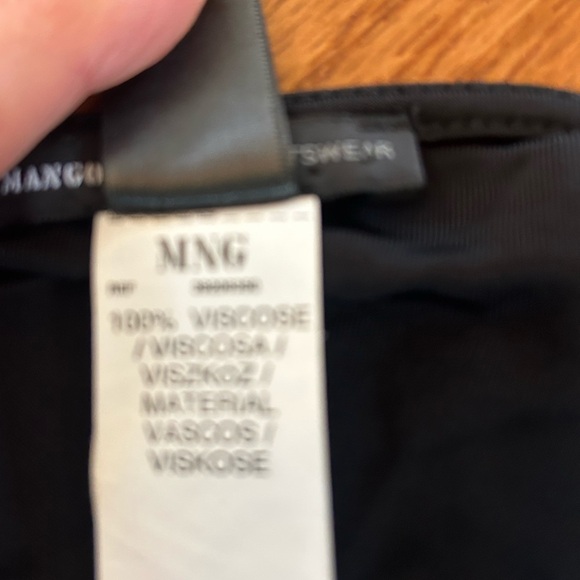 MANGO CASUAL SPORTSWEAR ONE SHOULDER RUS BLACK MINI DRESS VISCOSE IN SIZE SMALL - Picture 11 of 11